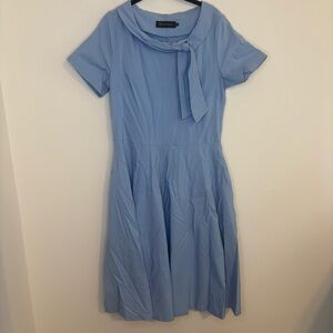 Gown Town 1950’s Retro Blue Short Sleeve Swing Dress
Size 2XL